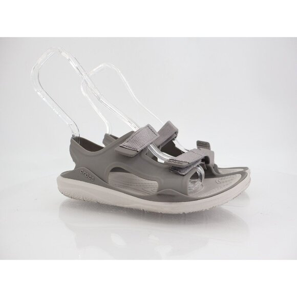 Crocs Women Swiftwater Expedition Sandal 7 Gray Rubber Adjustable Outdoor Hiking - Picture 1 of 13